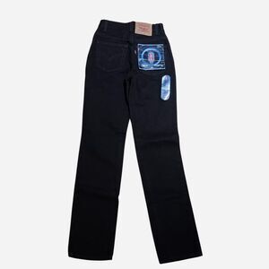 90s grunge indie sleaze black red tab levi's straight leg jeans deadstock